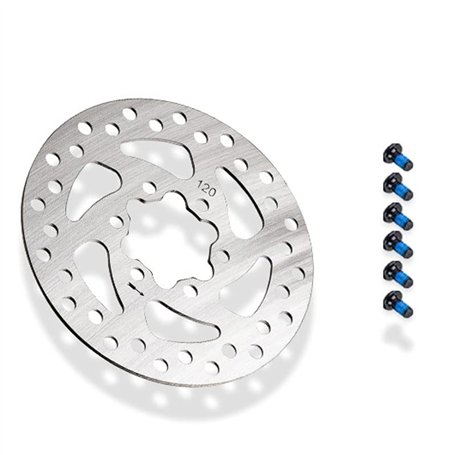 MotuTech Disque de Frein 120mm pour 10 Pouces 8 Pouces Trottinette électrique Scooter VTT 6 Trous 22mm Espacement 44mm Frein Dis