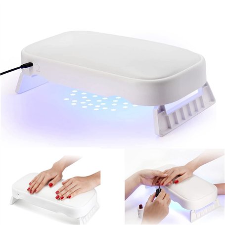 Sèche-ongles UV LED 48W avec oreiller de repose-bras de manucure