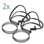 Bohaner Lot de 2 capteurs ABS de vitesse de roue arrière + 2 anneaux ABS pour BMW Série 1 B1-ER E81 E87 Série 3 E90 E91 E92 Acce