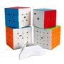 OJIN Lot de Cubes de Vitesse spécifiques 2x2 3x3 4x4 5x5 sans Autocollant Bright Cube Magique Lisse Puzzles Cube Set avec Emball