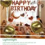 ZYEKIU 9 Pièces Boule Disco Deco Anniversaire Ballons de Baudruche 4D Boule a Facette Ballon Gonflable Ballon de Baudruche pour