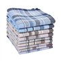 HOULIFE Homme Mouchoir en 100% Coton Doux avec Classique Carreaux pour Mariage Soirée Business Lot de 9 Pièces