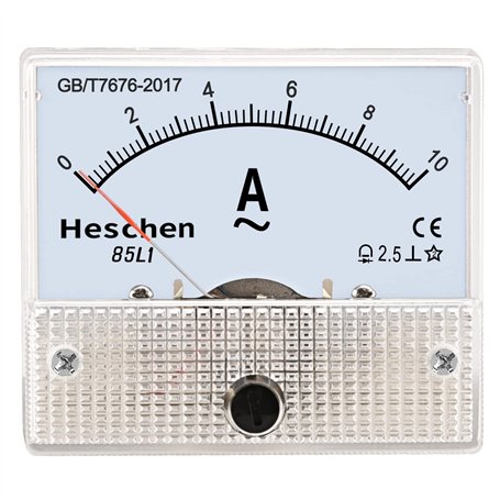 Heschen 85L1–10A rectangle Panneau monté courant Mètre testeur Ampèremètre
