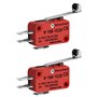 Heschen Micro Switch V-156-1C25 SPDT Lot de 2 leviers à rouleaux longs 20 A 250 VAC