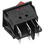 Heschen interrupteur à bascule double on-off 6 bornes lumière rouge 16 A 250 V c.a. lot de 2