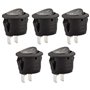 Heschen Lot de 5 interrupteurs à bascule ronds - 2 bornes SPST