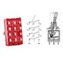 Heschen Lot de 2 interrupteurs miniatures à bascule MTS-402 ON-ON 4PDT 12 broches 2A 250V 5A 120V