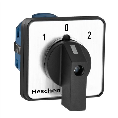 Heschen SZW26-20/D202.2 Interrupteur universel rotatif à came 660V 20A ON-OFF-ON 3 positions 2 phases 8 bornes CE