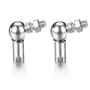 ATOPLEE 2 Pcs L Forme Rotule Joint Rotule Roulement Roulement Fileté Rotule Roulement Roulement Joint Roulement (M5 x 0
