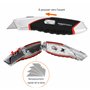 Amazon Basics Cutter ultra robuste ergonomique et rétractable, à chargement automatique,avec lame à 3 positions de verrouillage
