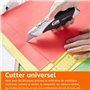 Amazon Basics Cutter ultra robuste ergonomique et rétractable, à chargement automatique,avec lame à 3 positions de verrouillage