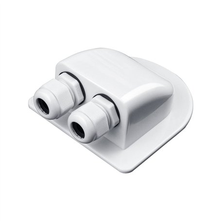 Solaire Passe-toit Solar Presse-étoupe D'entrée de Double Passe Câbles en ABS Solaire Boîte de Câble pour Caravane Bateau Campin