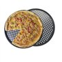 monfish Plateau à pizza 35cm avec perforation - 2 packs de plateau à pizza perforés - Pizza Pan en acier carbone acier - Moule à