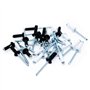 T.K.Excellent Rivet noir-Rivet blanc-Lot de 160 rivets pop en acier aluminium avec petite tête Noir et blanc M4,8 16 mm
