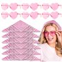 BOOMTOP 6paires Lunettes Cœur Rose Lunette d'Amour Protection Uv et 6pcs Bandana Foulard Carré Rose Décoration DIY Accessoires d