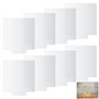 8 Pièces Feuilles Acrylique Transparentes