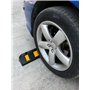 RWS-225x2 Butée de roues en caoutchouc pour parkings publics, commerciaux et parkings privés, couleur noire-jaune, dimensions 60