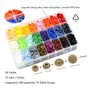360pcs T5 Bouton Pressions en Plastique de 24 Couleurs avec Outils Pince en Métal pour T3 T5 T8