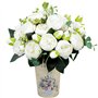 XONOR 4 Bouquets de Fleurs artificielles en Soie Pivoine Artificielle Fausse Fleur glorieuse pour la décoration de Maison Nuptia