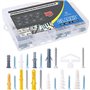 Glarks 220 pcs Phillips à tête plate Vis auto-taraudeuses et nervuré ancres Assortiment de vis kit Anchor Kit