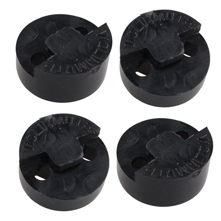 Futheda Lot de 4 mutes rondes pour violon et alto Noir