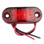 Futheda 4 pcs Rouge IP65 12 V/24 V Ovale LED latérales Feux de gabarit Avant Feux arrière Lampes Universel Indicateur de Positio