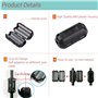 Futheda 10 Pcs 9 mm Diamètre intérieur à Anneau de Ferrite Core Anti-interférences Haute Fréquence Filtre RFI EMI Noise Suppress