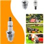 3 bougies d’allumage RJ19LM pour tondeuses à gazon 4 temps, adaptées aux modèles Briggs & Stratton 796112, 796112S, 796112 et 31