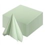 Serviette Papier Vert 100Pcs Serviette Papier Vert Sauge Serviette Papier Anniversaire 25x25 Serviette de Table Papier pour Fête