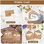 Enveloppes en Papier Kraft, 50 Pièces Mini Enveloppes et 50 Cartes Vierges Petites Enveloppes Pliantes, Vintage Enveloppes Deco 