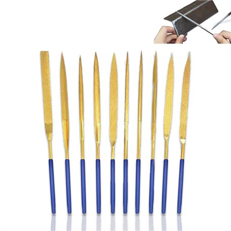 Plstod Jeu de 10pcs Mini Limes a Aiguilles en DiamantéE