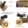 Séparateur de tuyau extérieur robuste Adaptateur de robinet de jardin Collecteur de tuyau d'eau Vanne d'arrêt / marche individue