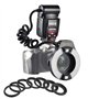 Meike MK-14EXT iTTL TTL LED Macro Ring Light pour Nikon D4 D800 D5200 D7100 Appareil Photo Reflex numérique avec Support de Sabo