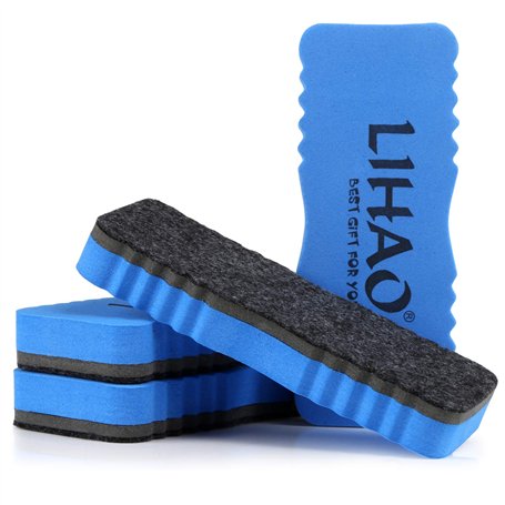 LIHAO 4 x Brosse Effaceur Magnétique pour Tableau Blanc Nettoyage
