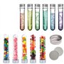 BUYGOO 15 pièces Tubes à essai Transparents 40 ML Tubes à Feuille autocollante Bien scellés Boîte de Stockage pour Bonbons/Bonbo
