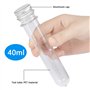 BUYGOO 15 pièces Tubes à essai Transparents 40 ML Tubes à Feuille autocollante Bien scellés Boîte de Stockage pour Bonbons/Bonbo