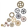 FOCCTS 100g Steampunk Engrenages en Métal Pendentif Cogs Steampunk pour Bijoux Artisanat 7-30mm