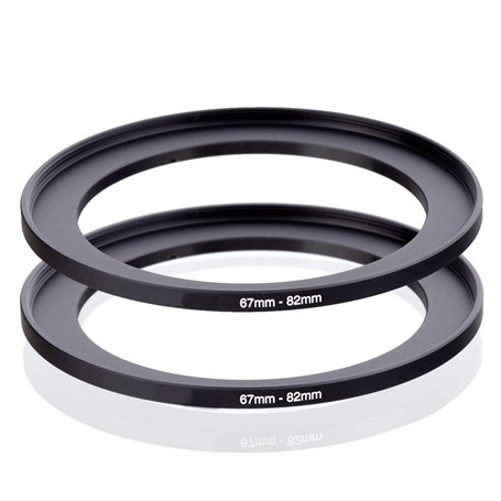 FANZR Lot de 2 bagues d'adaptation pour filtre d'objectif d'appareil photo 67 mm à 82 mm en aluminium de qualité supérieure