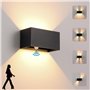 Applique Murale intérieur/Extérieur avec Détecteur de Mouvement,LED 24W Moderne Luminaire Murale