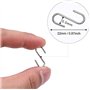 WILLBOND 150 Pièces Mini S Crochets Connecteurs en Métal Cintres à Crochet en Forme S avec Boîte de Rangement pour Artisanat DIY