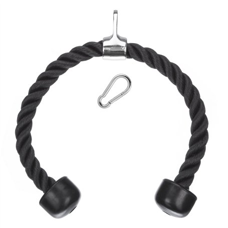 Katai Corde de tirage de Triceps pour Appareil à Charge guidée. Maillon d'attache avec Crochet Mousqueton
