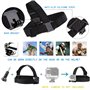 TEKCAM Fixation Bandeau de Tete Compatible avec GoPro Hero 13 12 11 10 9 8 AKASO GOOKAM WOLFANG Apexcam Jadfezy DJI Osmo Caméra