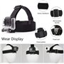 TEKCAM Fixation Bandeau de Tete Compatible avec GoPro Hero 13 12 11 10 9 8 AKASO GOOKAM WOLFANG Apexcam Jadfezy DJI Osmo Caméra