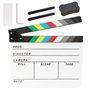 Ribvane Clap en acrylique pour réalisateurs de films - Photographie vidéo - Scène d'action - Avec une gomme magnétique pour tabl