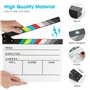 Ribvane Clap en acrylique pour réalisateurs de films - Photographie vidéo - Scène d'action - Avec une gomme magnétique pour tabl