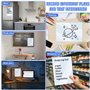 VGECEE Tableau Frigo Magnétique A4, Tableau Aimanté Autocollant, Tableau Blanc Effaçable Mural, Feuille Magnétique Blanche, avec