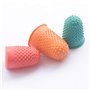 Qling Pack de 5 Caoutchouc Dés à Coudre, Anti-dérapant Flexible Thimblette Caoutchouc pour Note-Counting Page-Turning, Couture, 