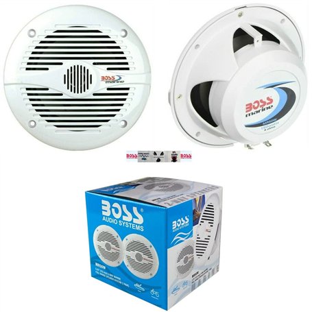 2 Haut-parleurs Marins Compatible avec Boss Audio MR50W 2 Voies 15