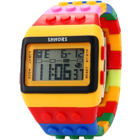 SHHORS Montre LED Rainbow Créative Bracelet Silicone LCD Sportive Poignet Grand - Homme Femme Enfant LED091
