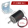 WMYCONGCONG Moteur à aimant permanent DC 12/24V 30W haute vitesse CW/CCW (12 V CC 3500 tr/min) et support de montage pour motoré